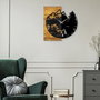 Wallity Wooden Clock 19 en Nogal y Negro